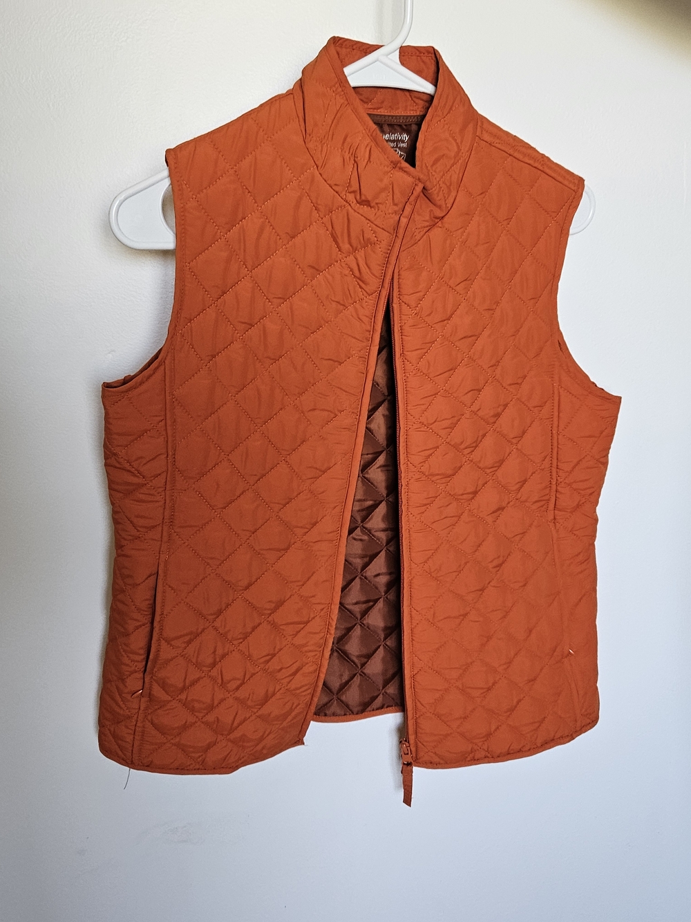 Relativity Burnt Orange Quilted Lightweight Vest